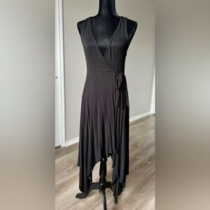 Emerald Asymmetrical Black Dress